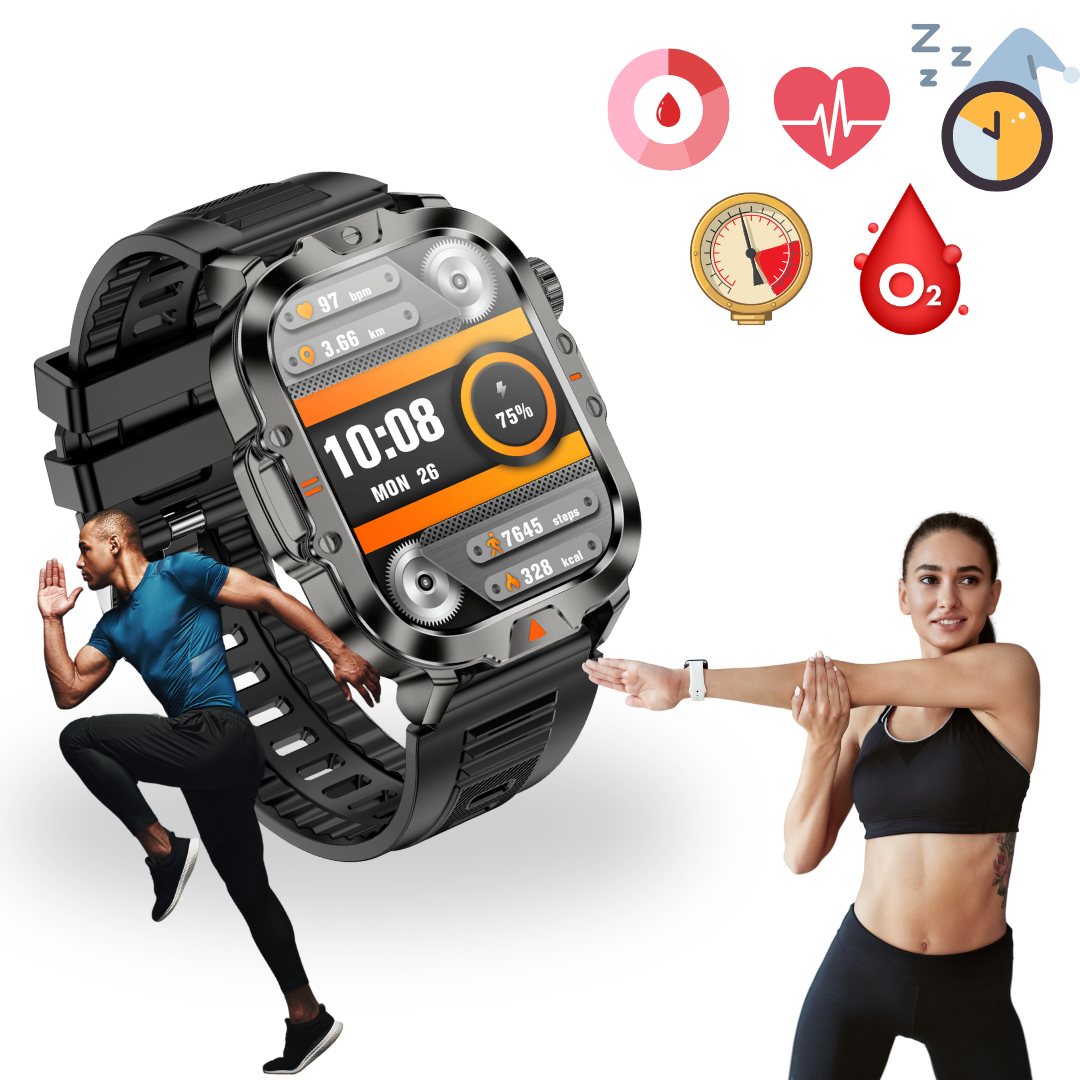 Smartwatch V17 vodotesný s integrovanou baterkou