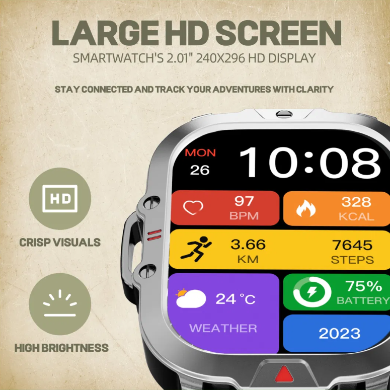 Smartwatch V17 vodotesný s integrovanou baterkou