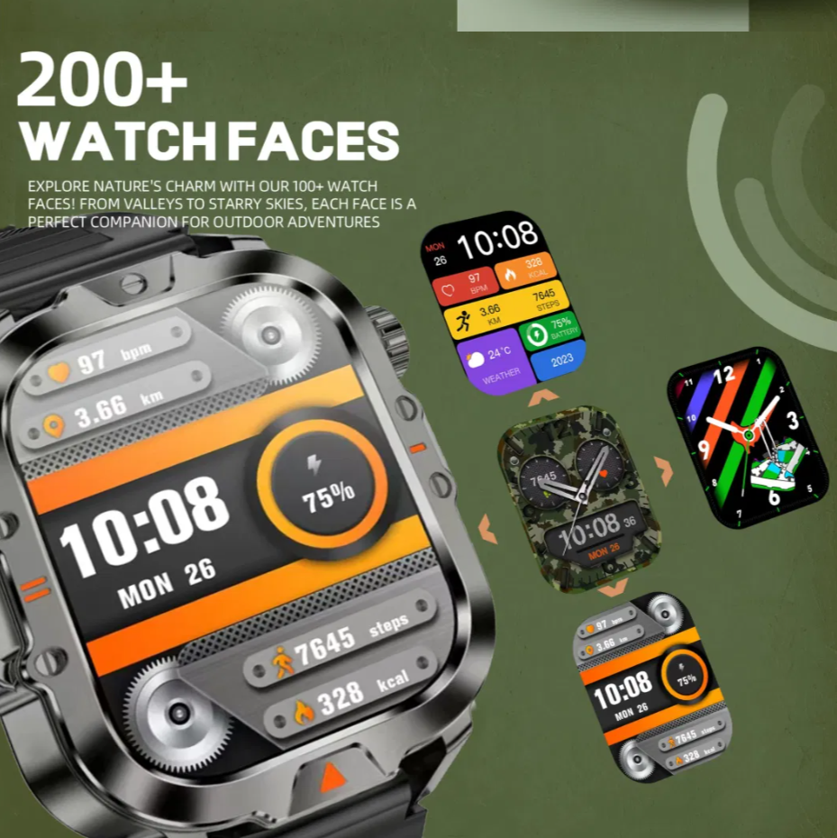 Smartwatch V17 vodotesný s integrovanou baterkou