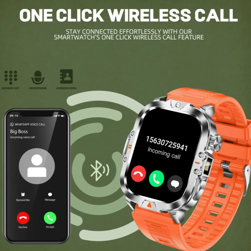Smartwatch V17 vodotesný s integrovanou baterkou