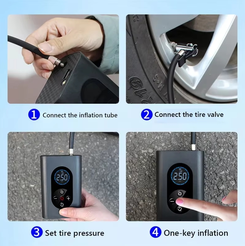 Bezdrôtový digitálny nafukovač pneumatík 250 PSI