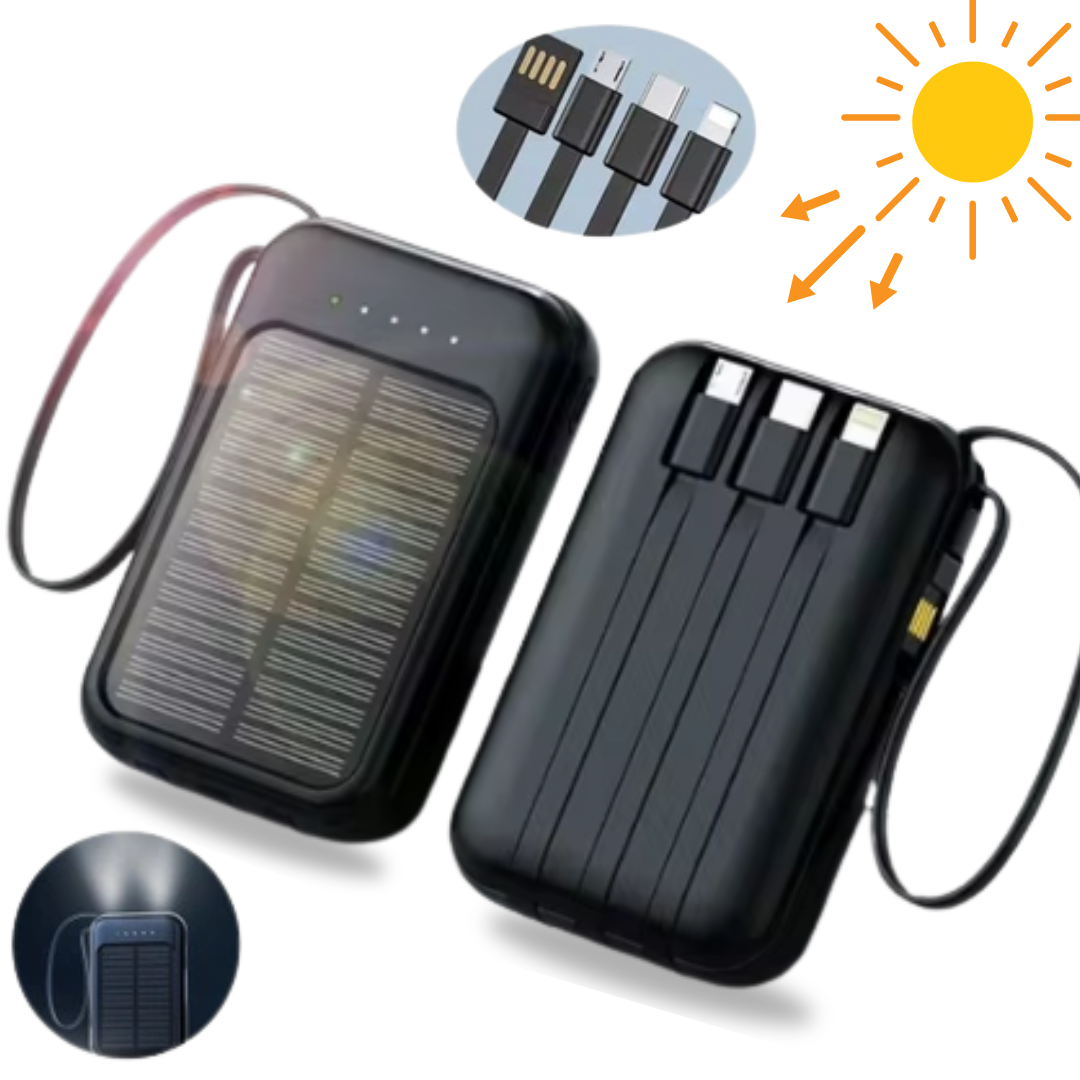 4 v 1 solárna powerbanka - 10 000 mAh
