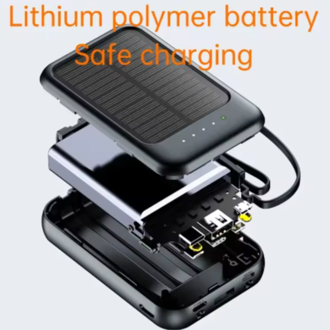 4 v 1 solárna powerbanka - 10 000 mAh