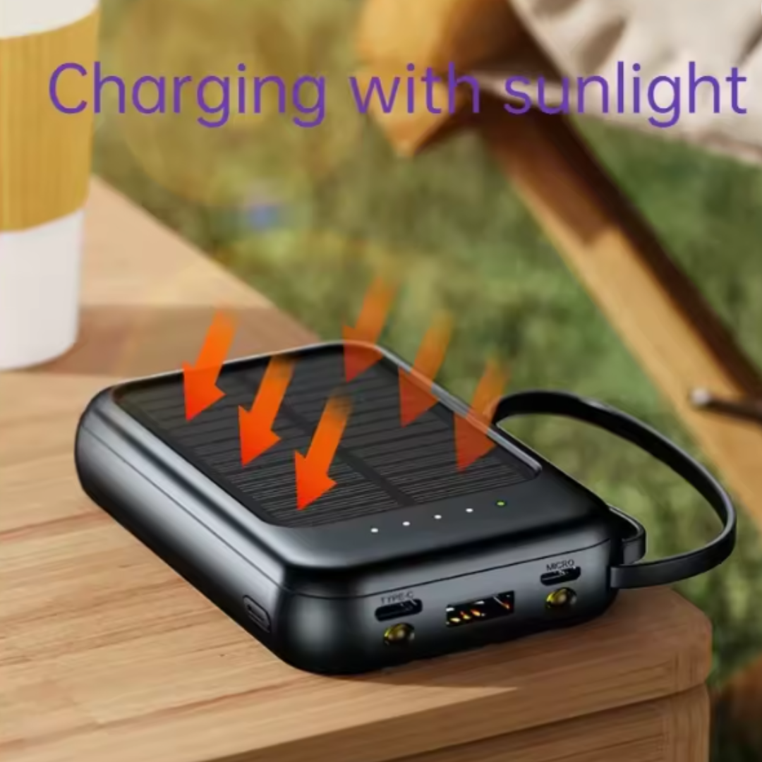 4 v 1 solárna powerbanka - 10 000 mAh