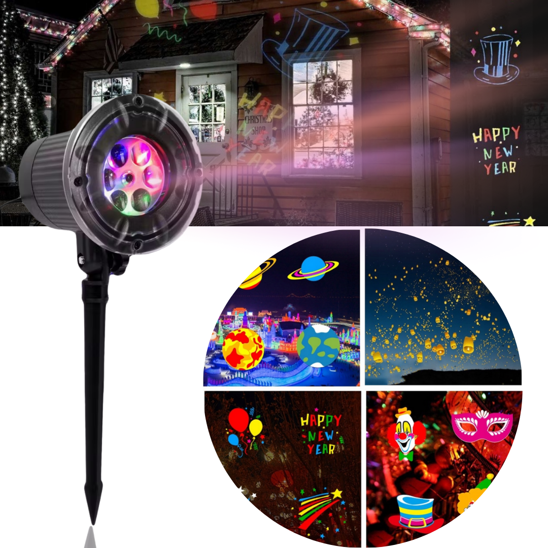 LED projektor snehových vločiek